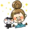 Girl&Cat Sticker