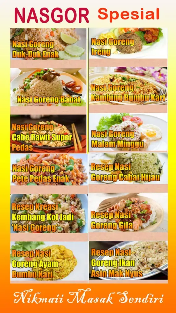 Resep Nasi Goreng Spesial Nusantara Screenshots