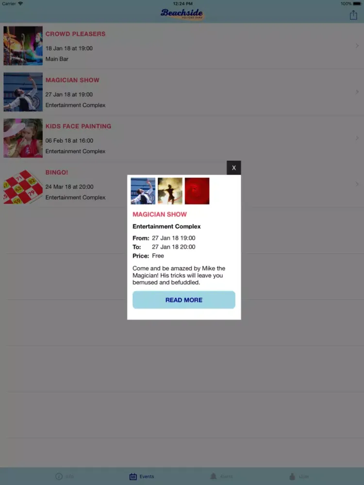 OnPark iPad  Screenshots