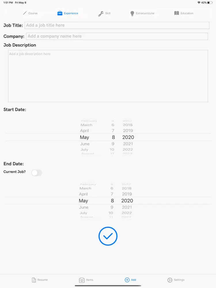 Capturas de tela do Resume Writer(Basic) iPad 
