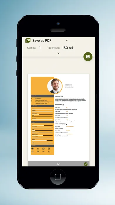 Tangkapan skrin Resume maker - resume tool
