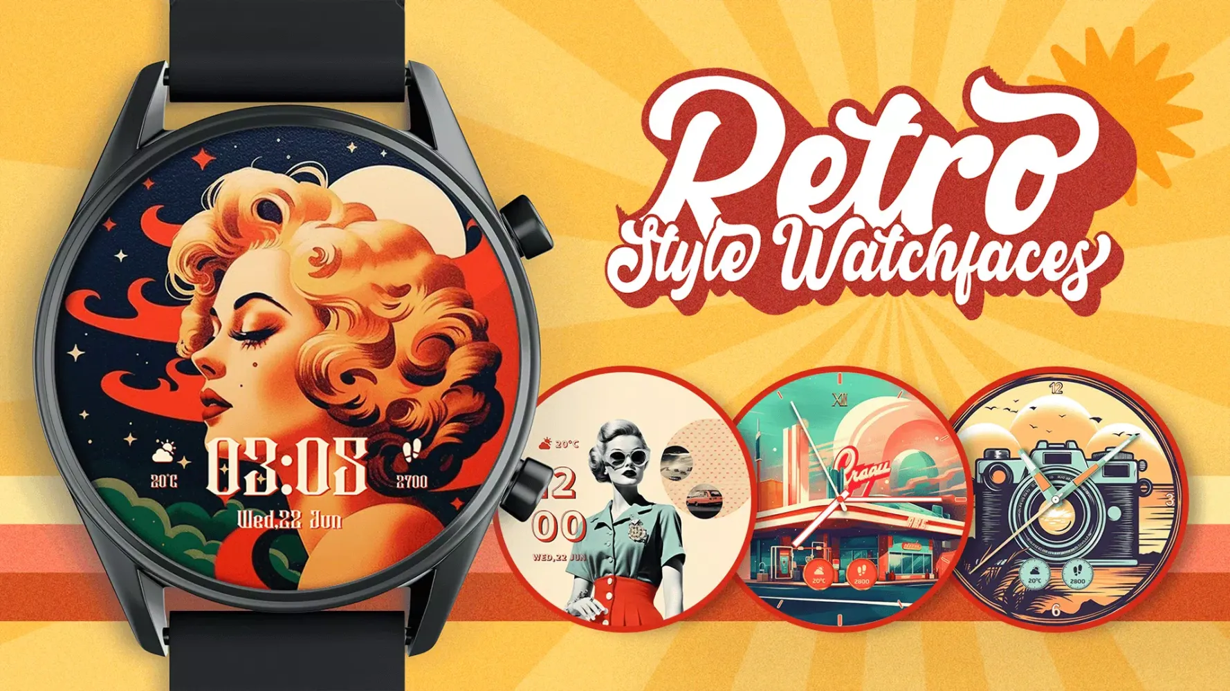Retro Style Watch Faces Screenshots