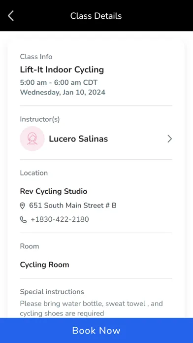 Rev Cycling Studio سکرین شاٹس