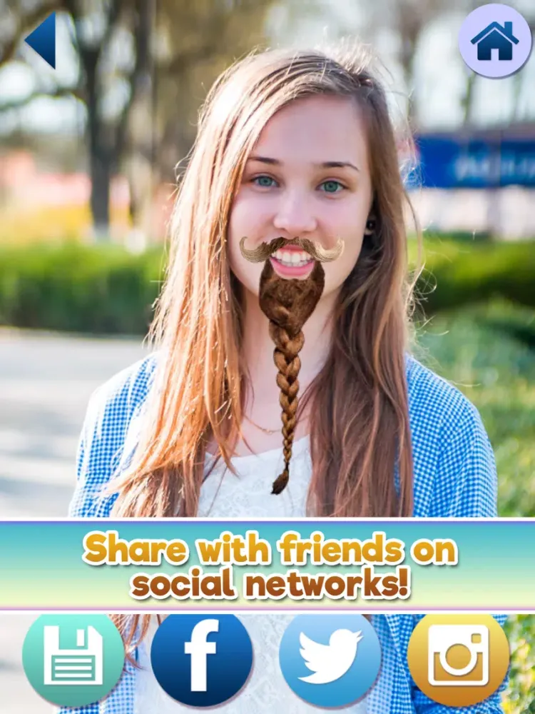 ภาพหน้าจอของ Beard and Mustache Grow Face Sticker.s Photo Booth iPad 