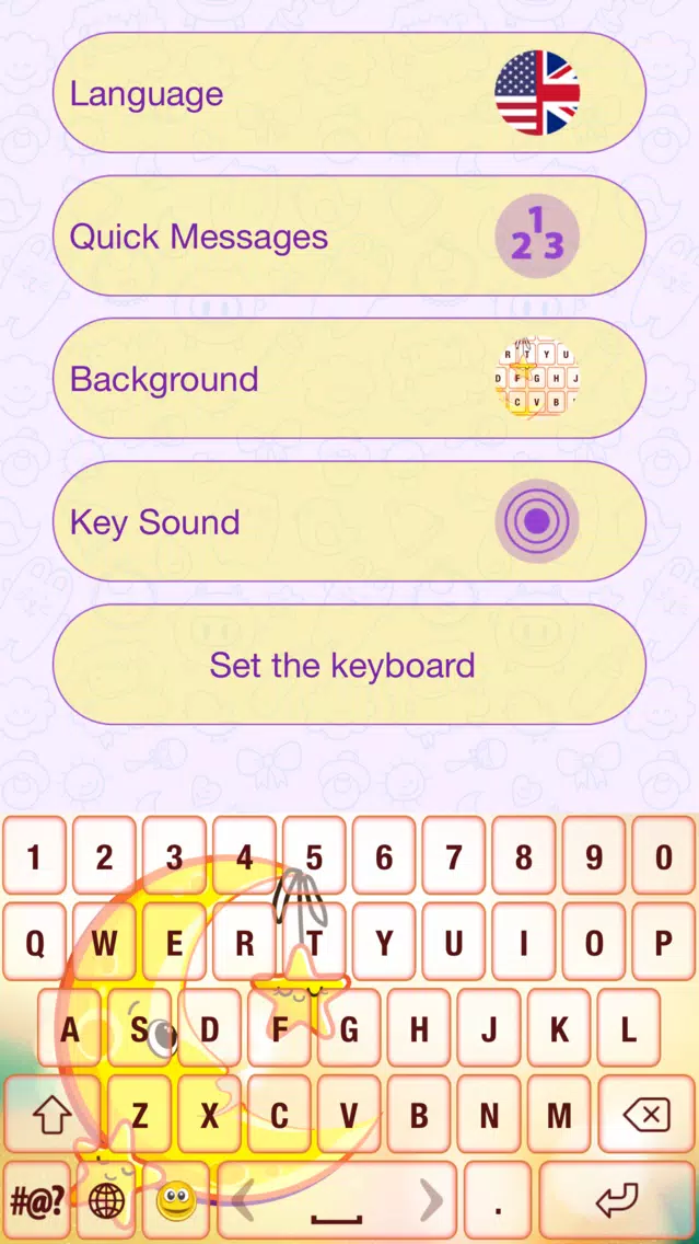 Cute Cartoon Keyboard Themes Screenshots