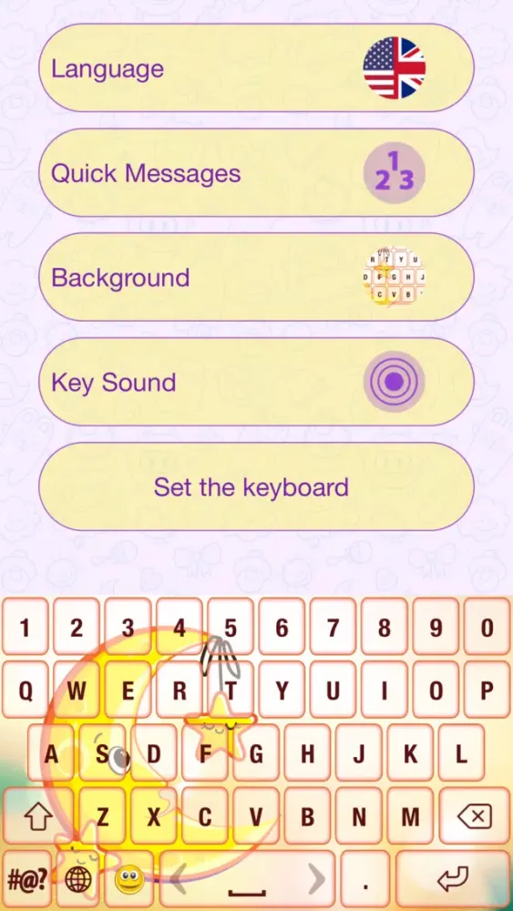 Скриншоты Cute Cartoon Keyboard Themes