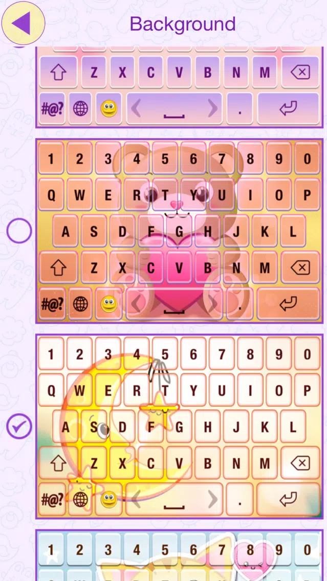 Cute Cartoon Keyboard Themes Screenshots