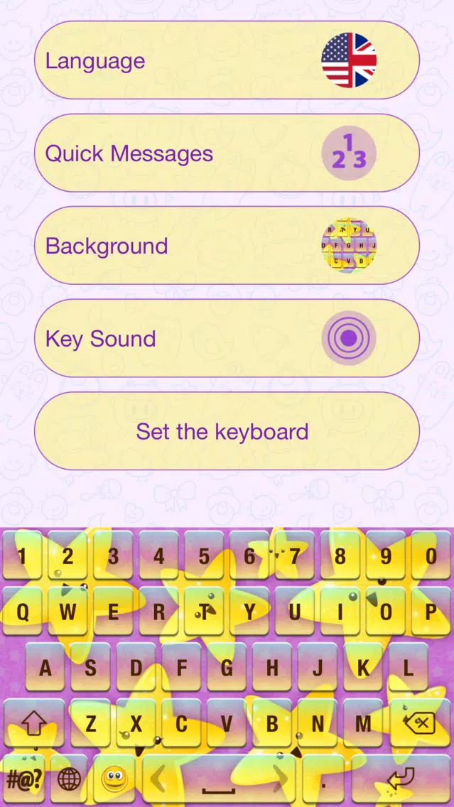 Cute Cartoon Keyboard Themes Screenshots