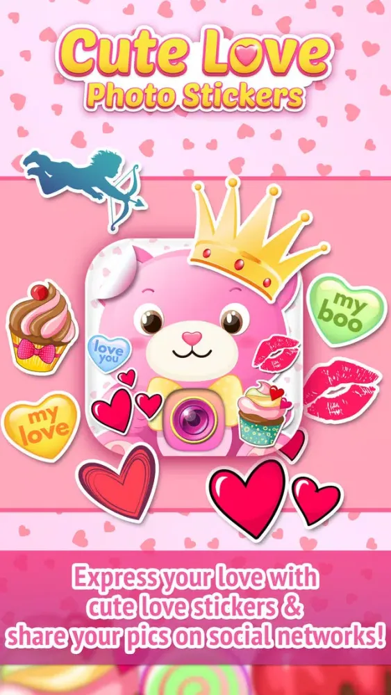 Capturas de tela do Cute Love Stickers for Photos