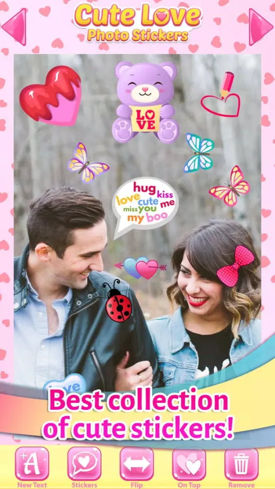 Capturas de tela do Cute Love Stickers for Photos