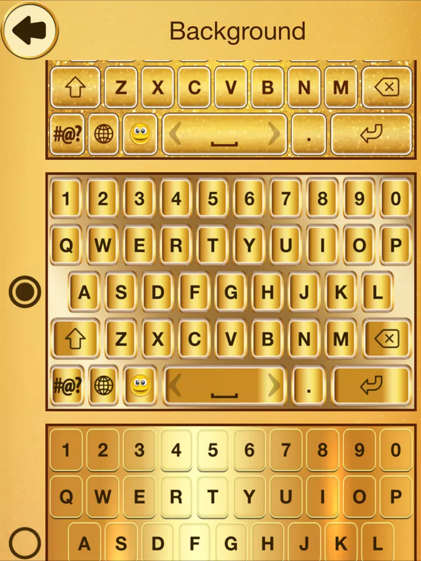 Gold Emoji Keyboard Themes iPad  Screenshots