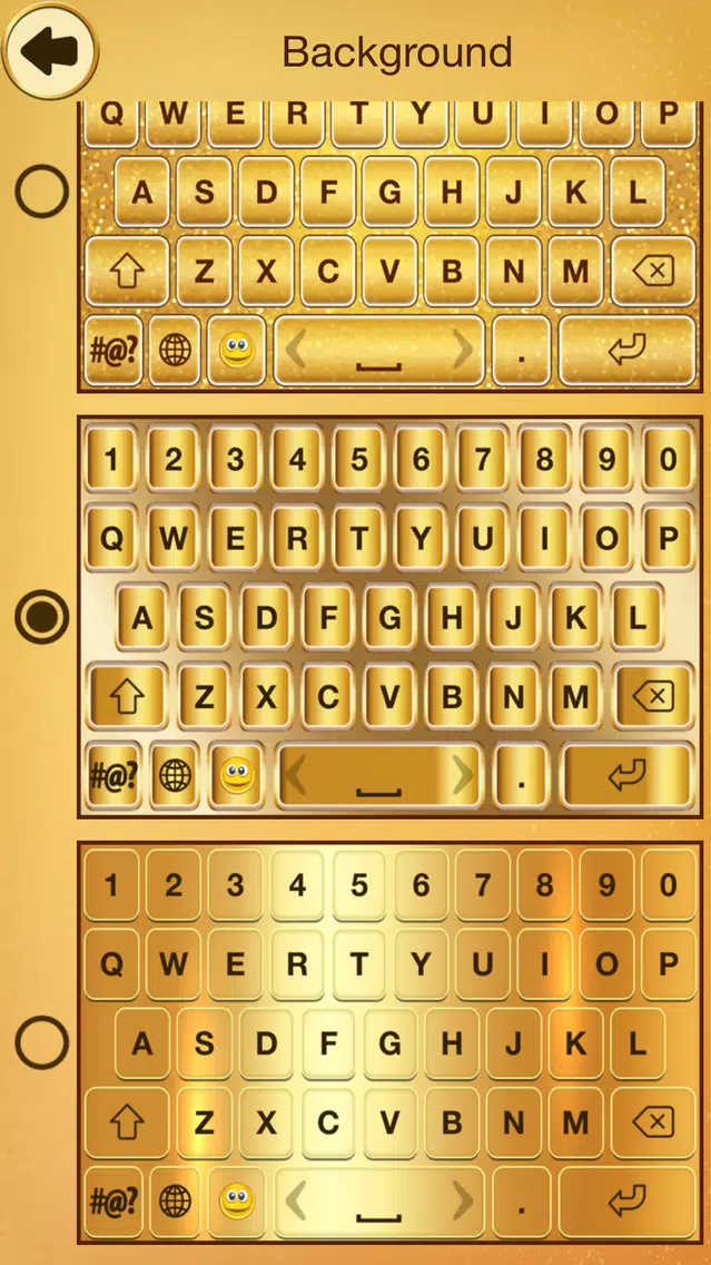 Gold Emoji Keyboard Themes Screenshots