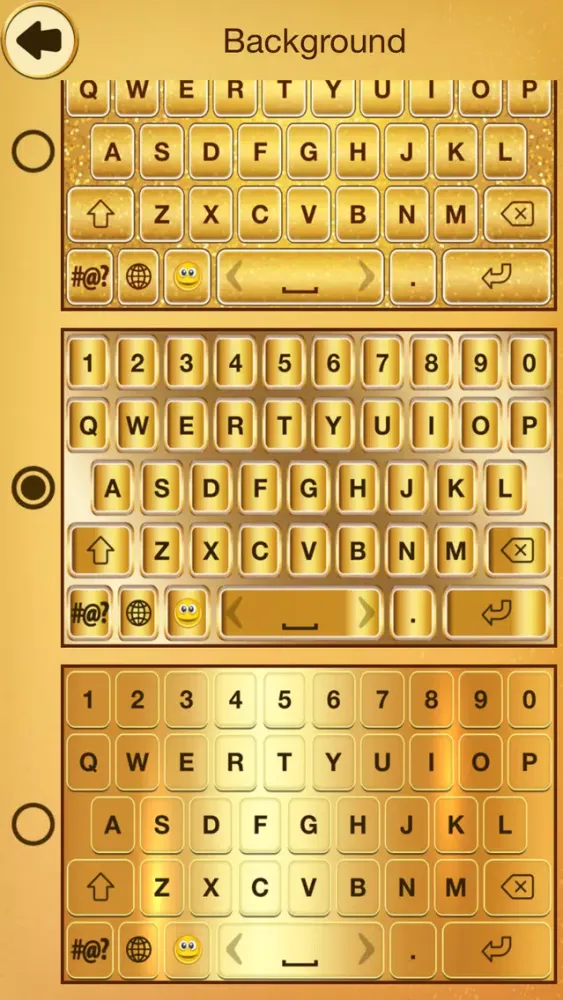 Gold Emoji Keyboard Themes 스크린샷