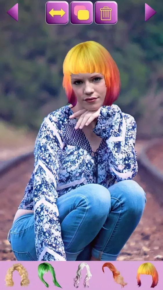 Hairstyle Changer Photo Editor应用截图