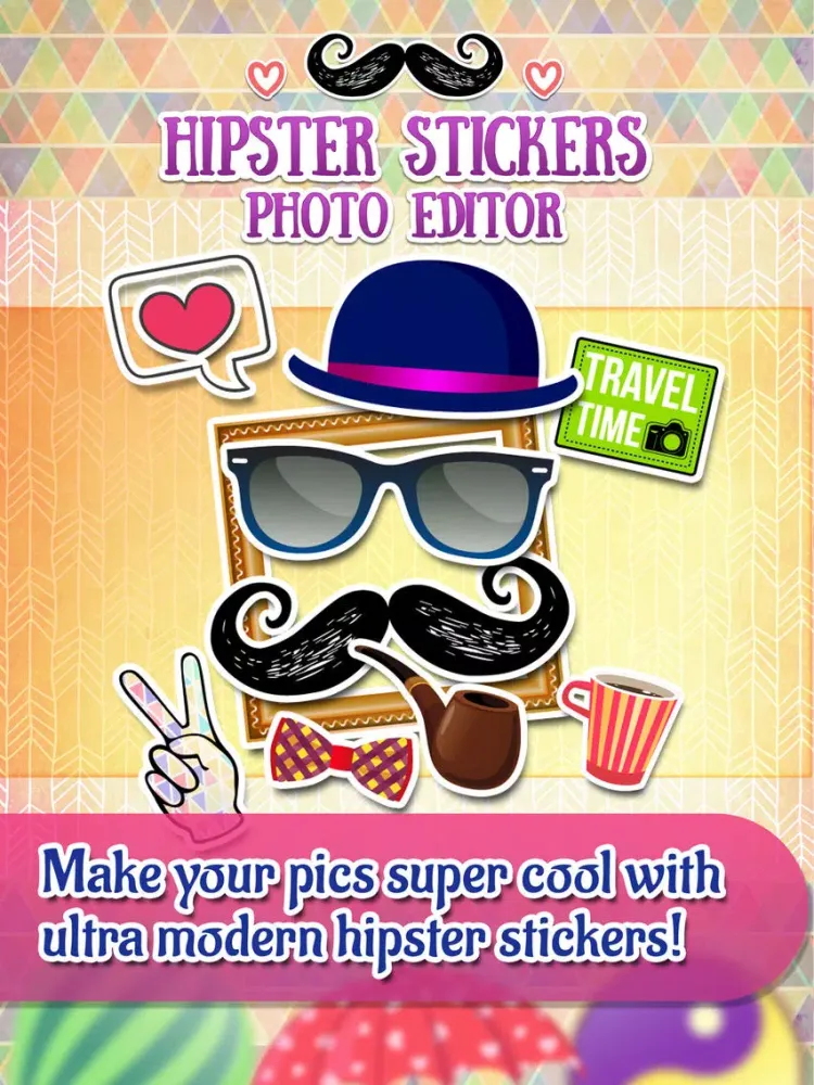 Tangkapan skrin Hipster Stickers for Pictures iPad 