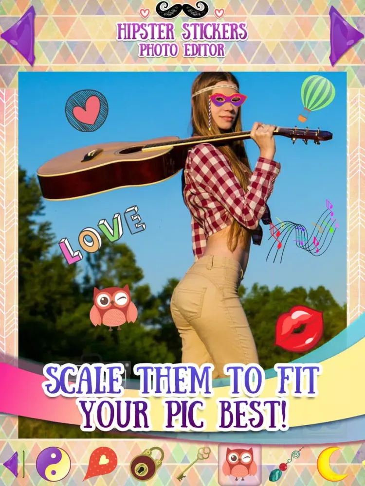 Tangkapan skrin Hipster Stickers for Pictures iPad 