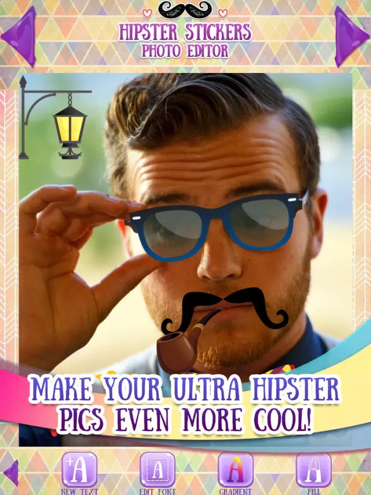 Tangkapan skrin Hipster Stickers for Pictures iPad 