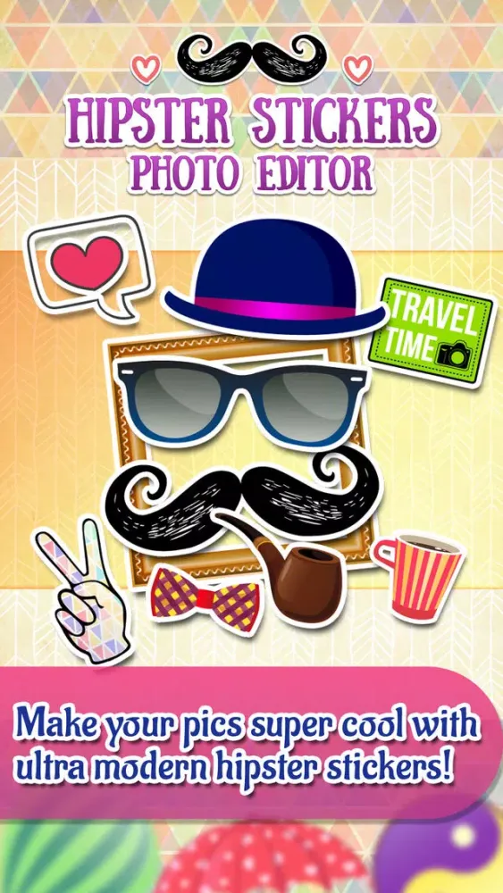 Tangkapan skrin Hipster Stickers for Pictures