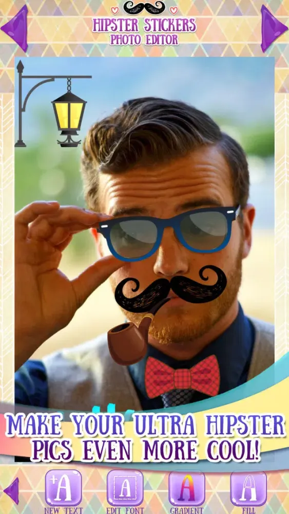Tangkapan skrin Hipster Stickers for Pictures