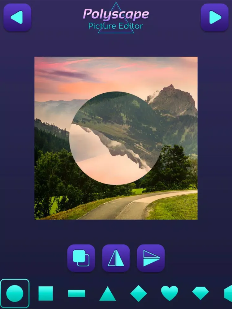 Capturas de tela do Polyscape Picture Editor iPad 