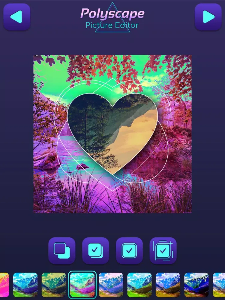 Capturas de tela do Polyscape Picture Editor iPad 