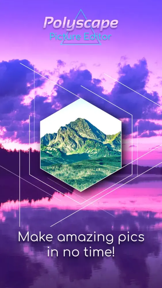 Capturas de tela do Polyscape Picture Editor