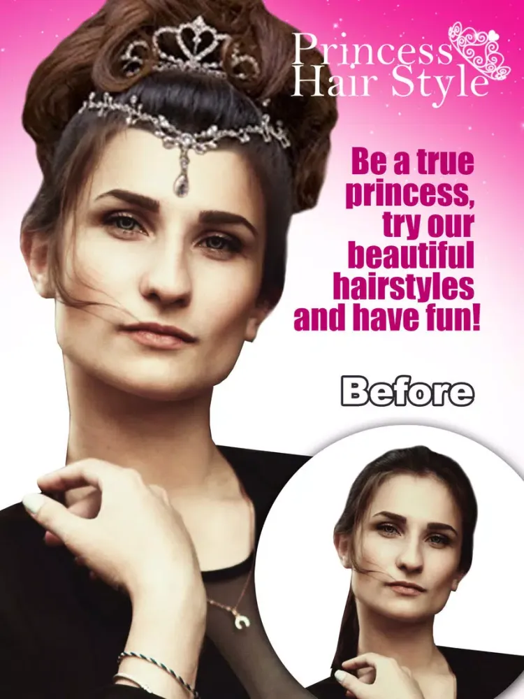 Princess Hair Styles Beauty Salon Virtual Makeover iPad 应用截图