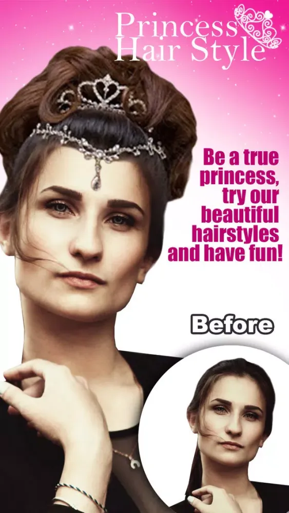 Princess Hair Styles Beauty Salon Virtual Makeover应用截图