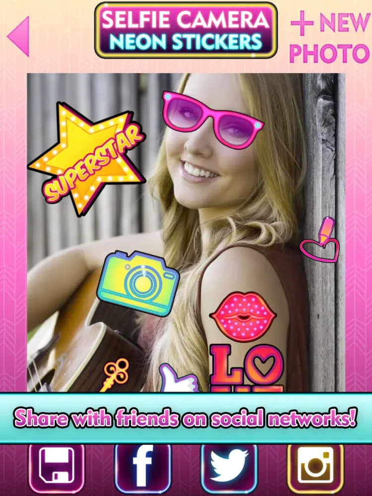 Fun Camera Photo Stickers & Beauty Selfie Editor iPad  Screenshots