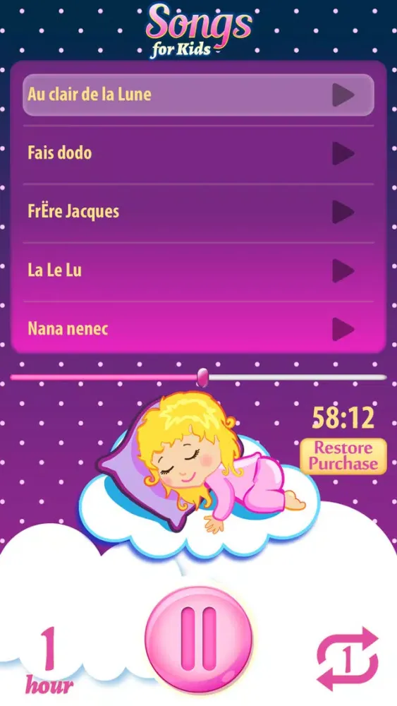 Sleep Songs for Kids - Calming Baby Lullaby Collection with Relaxing Sounds & White Noise Screenshots