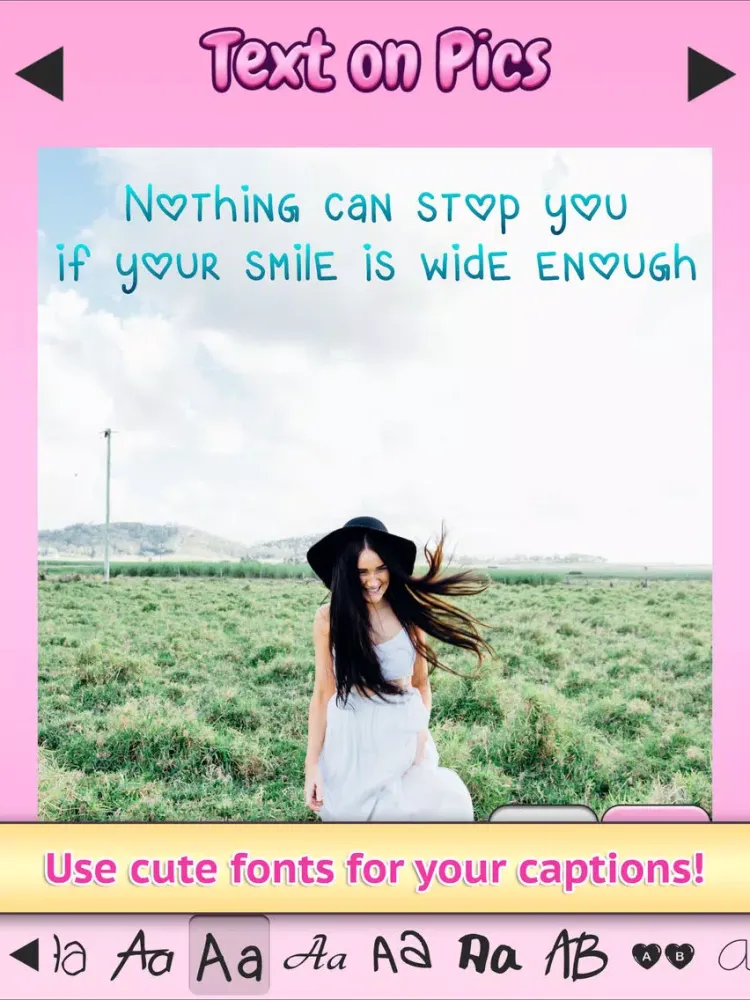 Text on Pics: Photo Write Editor & Selfie Captions iPad  Ekran Görüntüleri