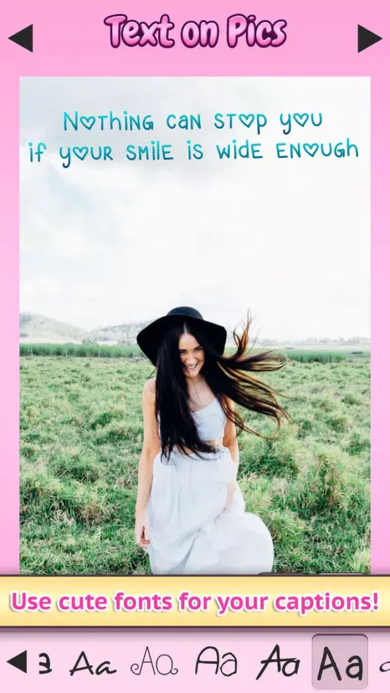Text on Pics: Photo Write Editor & Selfie Captions Ekran Görüntüleri