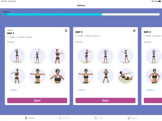 Arms Shoulders Workout 30 Days iPad  স্ক্রিনশট