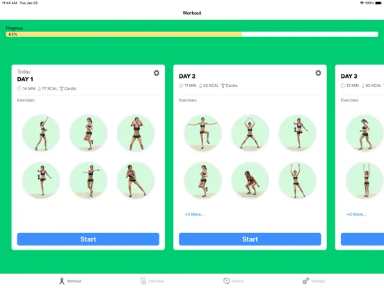 HIIT Cardio Workout - 30 Days iPad  스크린샷