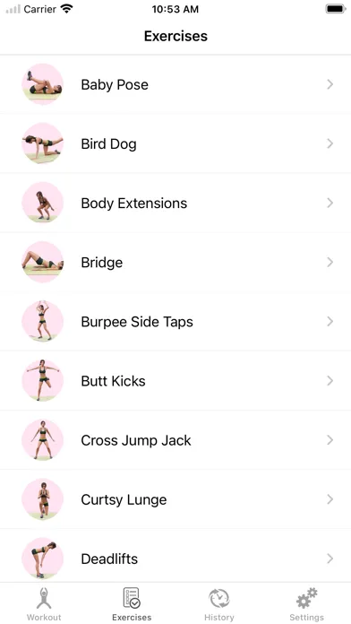 ภาพหน้าจอของ Glutes Butt Workout Home Plan