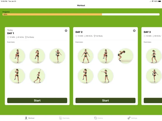 Скриншоты Tabata Workout Plan - 30 Days iPad 