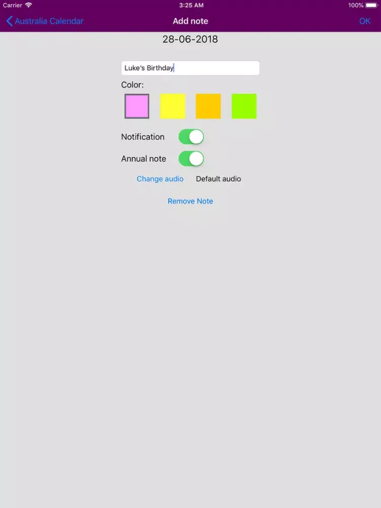 2019 Australia Calendar NoAds iPad  Screenshots