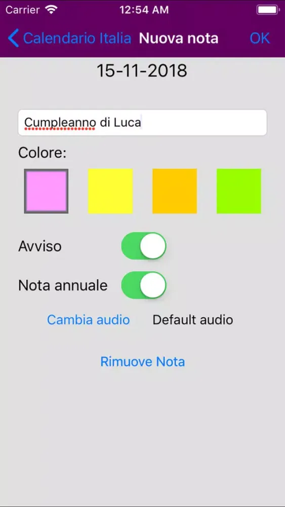 Calendario Italia 2019 Screenshots