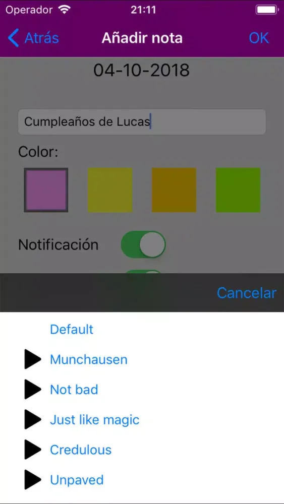 Capturas de pantalla de Calendario 2019 Colombia NoAds