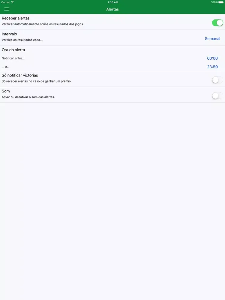 Capturas de pantalla de Sorteios Brasil Loterias NoAd iPad 
