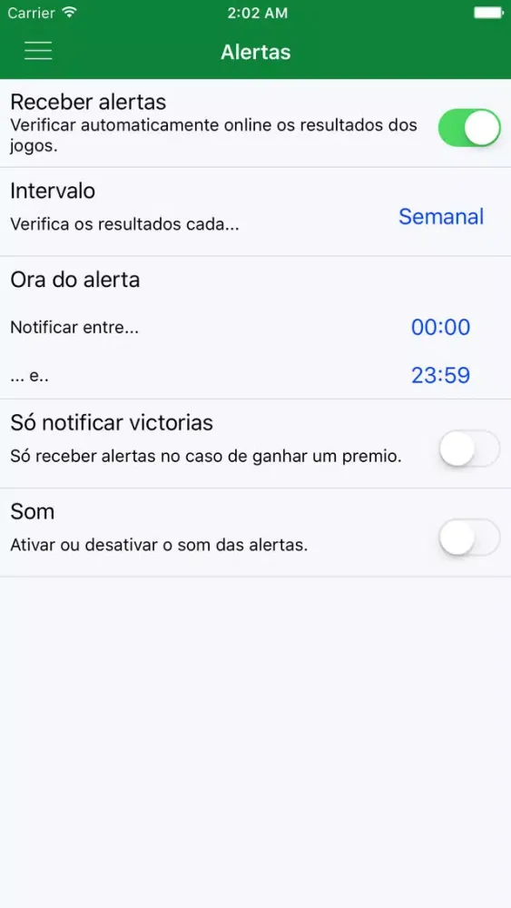 Capturas de pantalla de Sorteios Brasil Loterias NoAd