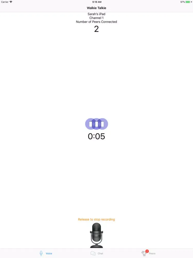 Screenshot di Walkie Talkie: Voice & IM Chat iPad 
