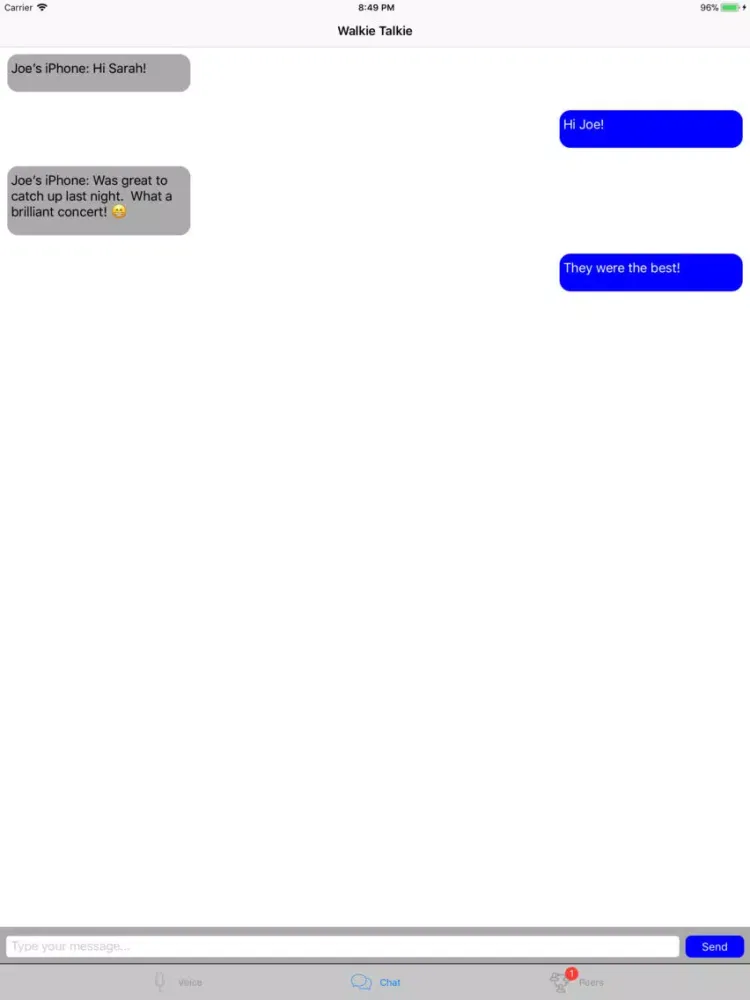Screenshot di Walkie Talkie: Voice & IM Chat iPad 