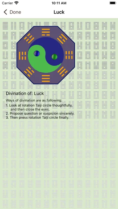 ภาพหน้าจอของ I Ching - Chinese Divination