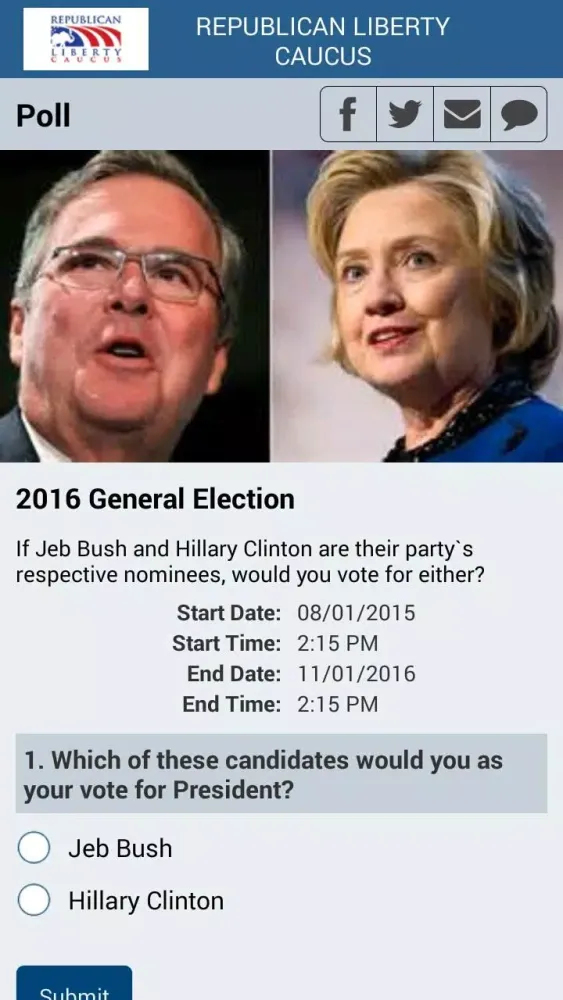 Capturas de tela do Republican Party of Louisiana