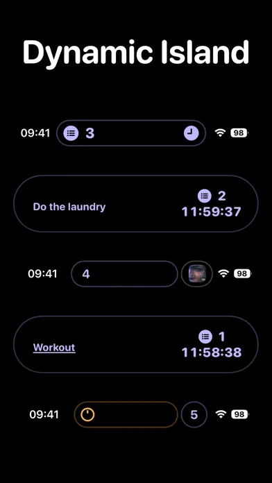 Capturas de tela do Tasks - Create Live Activities