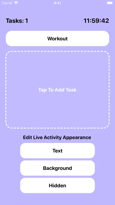 Capturas de tela do Tasks - Create Live Activities