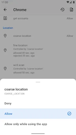 Screenshot di App Ops - Permission manager