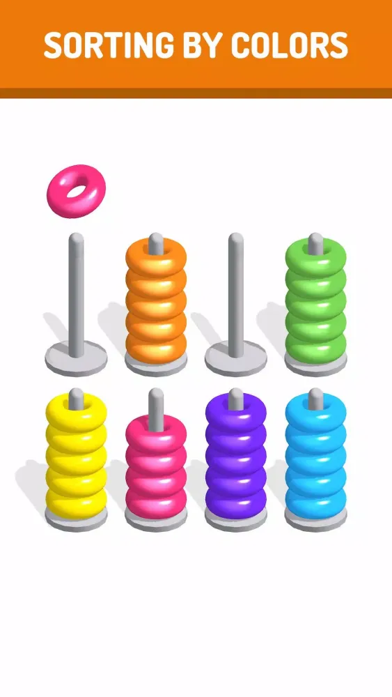 Capturas de pantalla de Sort The Rings - Color Sort