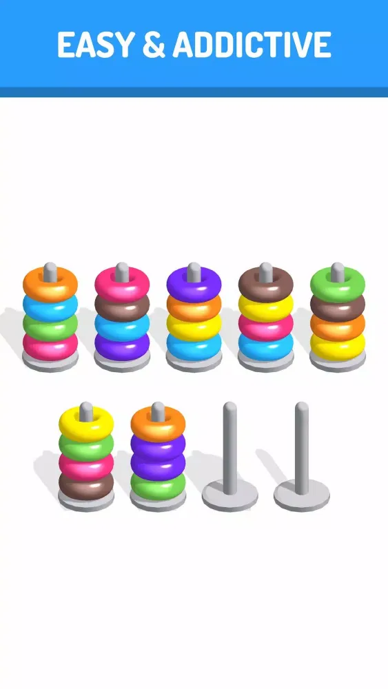 Capturas de pantalla de Sort The Rings - Color Sort